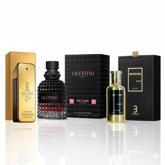 TRIO ONE MILLION + BHARARA NICHE + VALENTINO BORN IN ROMA